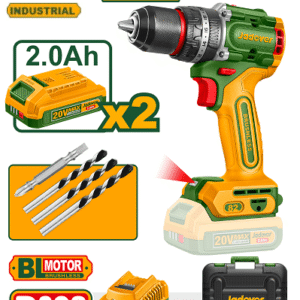 PERCEUSE À PERCUSSION JADEVER BL 20V 82NM13MM 2X2.0AH + ACCESSOIRES + COFFRET INDUSTRIEL - JDCDP8285
