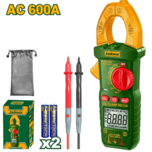 Pince ampèremétrique numérique JADEVER pour courant alternatif, 4000 points, 600 A, test de capacité et de fréquence, écran LCD rétroéclairé (JDDM8601)