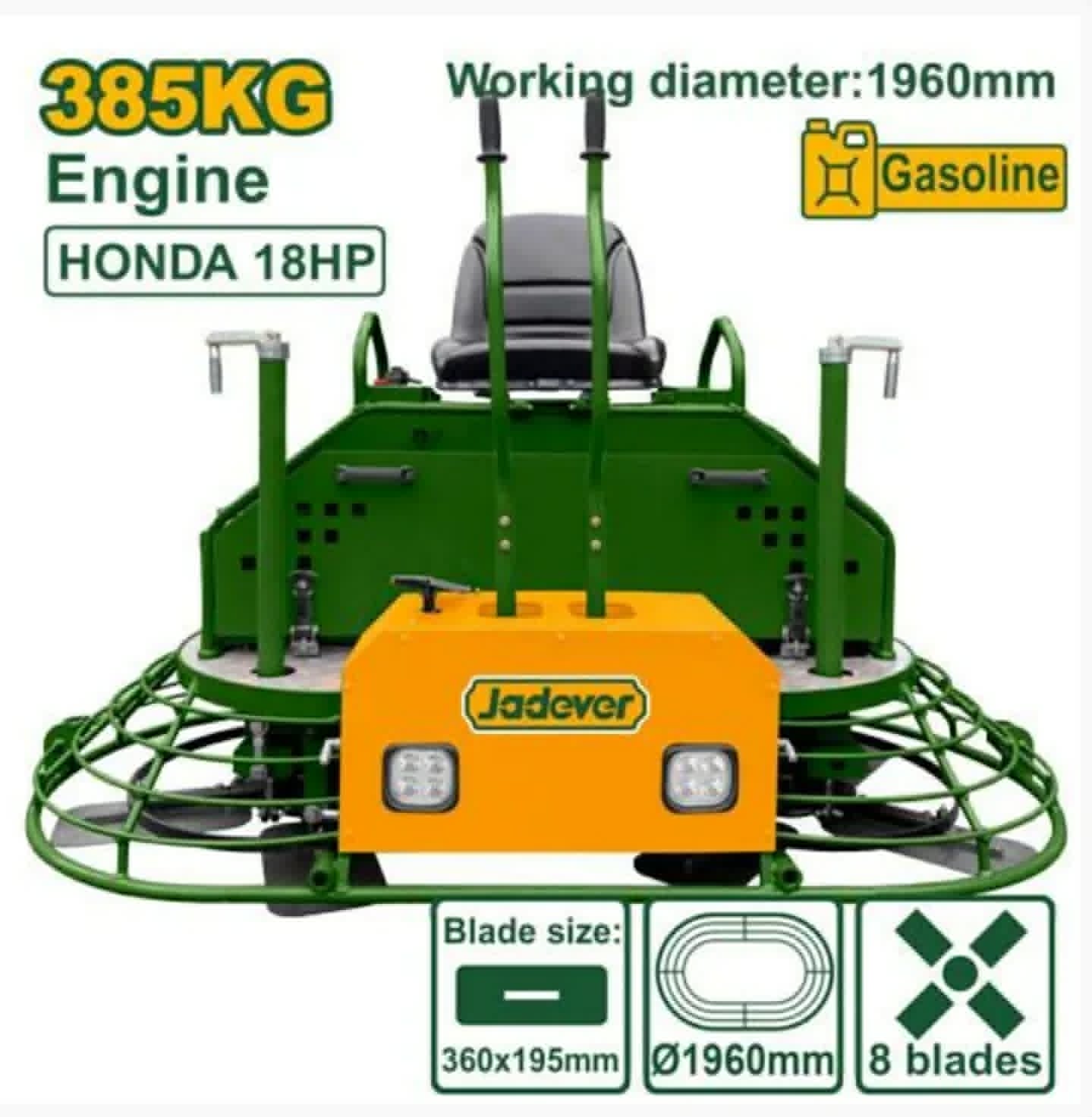 Truelle mécanique à essence Honda GX690 385 kg Jadever JDQMD1A36