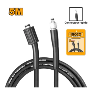 Tuyau de nettoyeur haute pression PVC 5m connection rapide