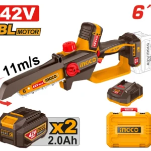 Tronçonneuse 6″ (15 cm) avec batterie 42 V/2 x 2,0 Ah INDUSTRIELLE INGCO CGSLI42681