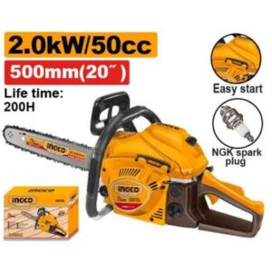 Tronçonneuse à essence 50cc 20″ INGCO 51 cm