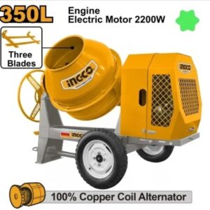 Bétonnière 350L électrique 2200W INGCO 3HP
