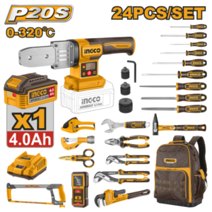 Kit plomberie sans fil 20V 24 pièces avec machine à souder PPR INGCO